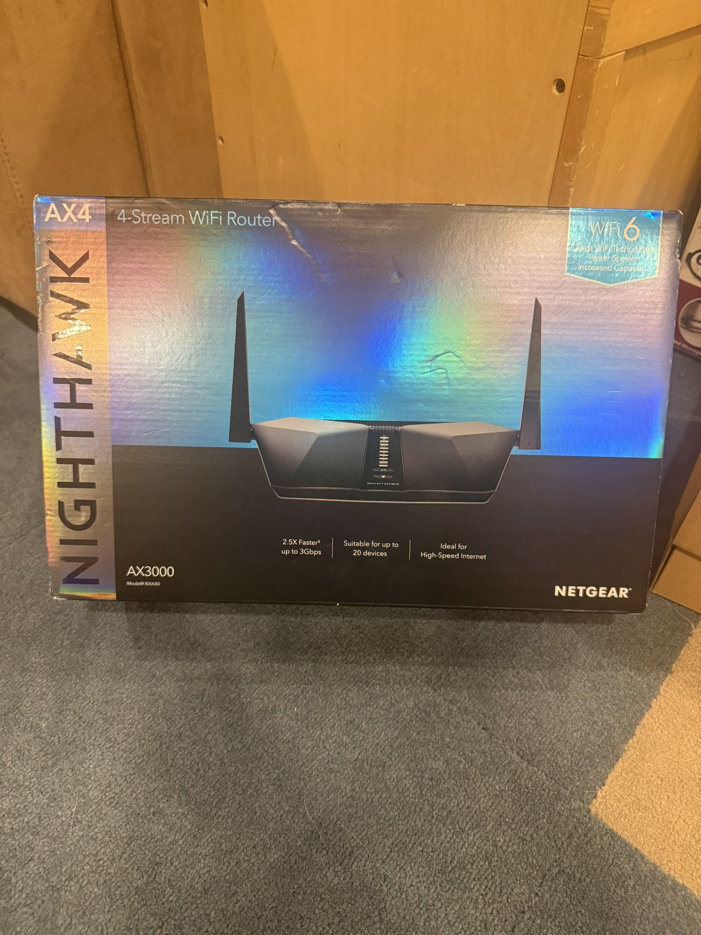NETGEAR RAX40 30000Mbps 6 Port 1000Mbps Wireless Router