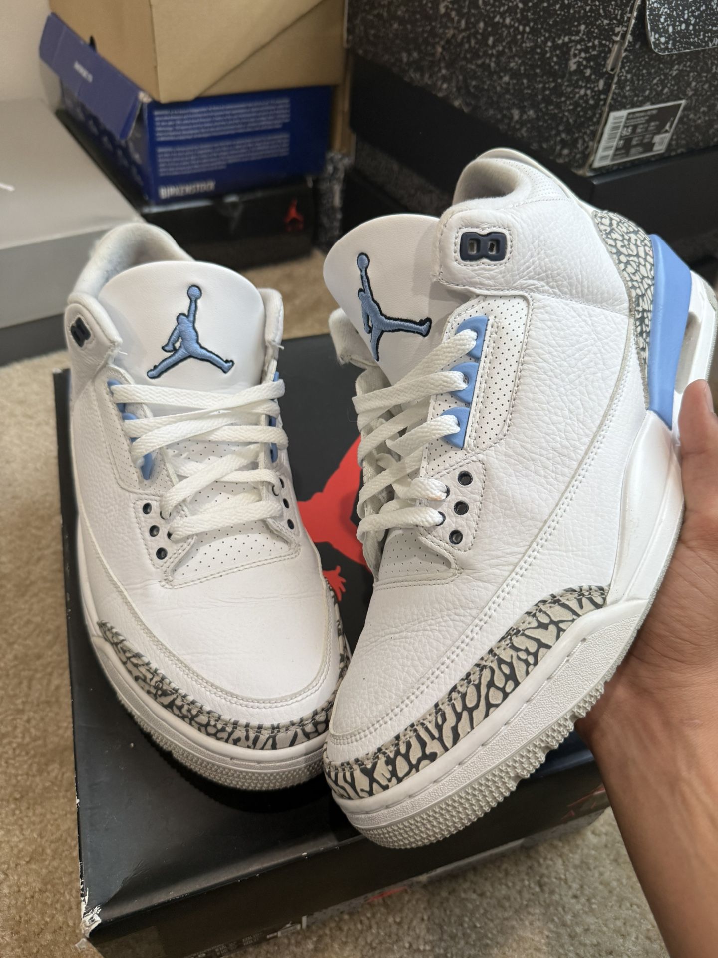 Jordan 3 Unc Size 12 Rep Box