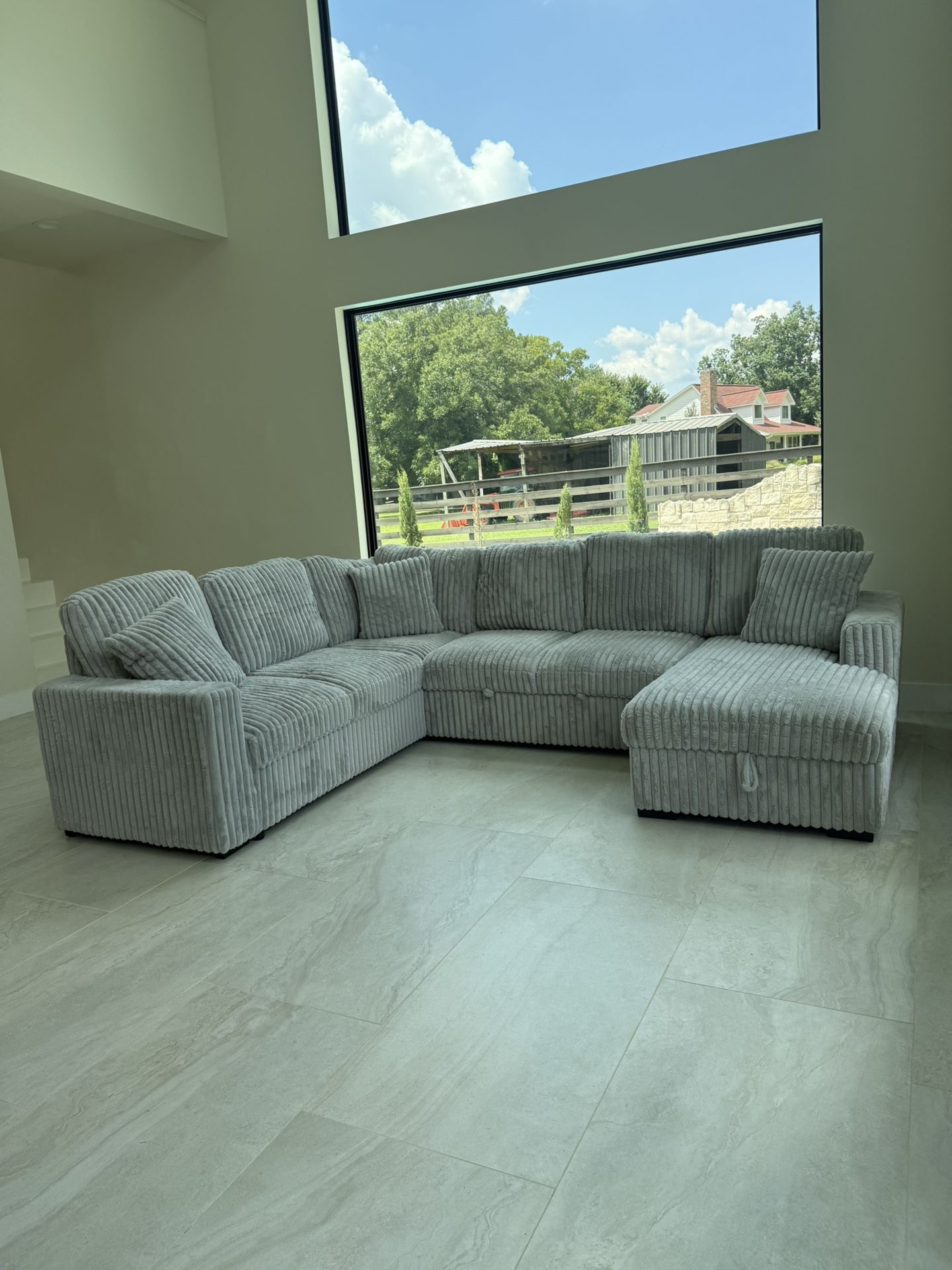 New Sleeper Sectional W Storage & USB Ports