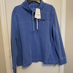Vineyard Vines Funnel Neck Sweatshirt - Relaxed Shep Shirt - Blue - Size XL