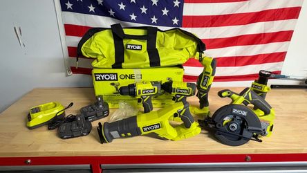 Ryobi 18V ONE+ 6 Tool Combo Kit with 2 Batteries and Charger