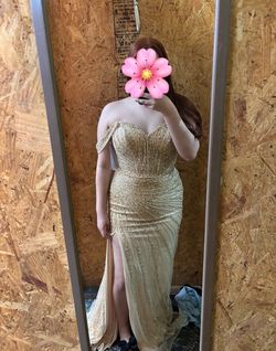 gold prom dress