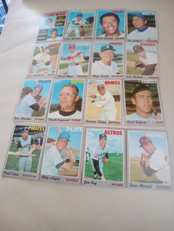 Vintage 1970 Topps Baseball card lot -EX MT with high numbers