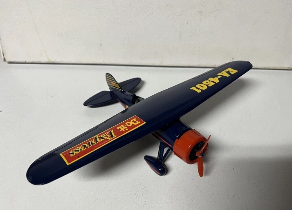 ERTL Big Airplane Bank - Single Wing "Do-it Express - EA-4501" Dark Blue, 12" Wing