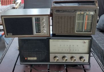 3 Vintage Radios General Eléctric. Sears.national Panasonic