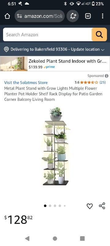 Metal Grow Shelf Plant Grow Kit W Led Lights