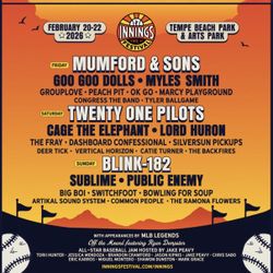 (2) 3-Day Bleacher (center field) to the 2026 Innings Festival. 