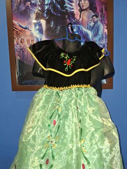 Girls Floral Embroidered Princess Costume Dress