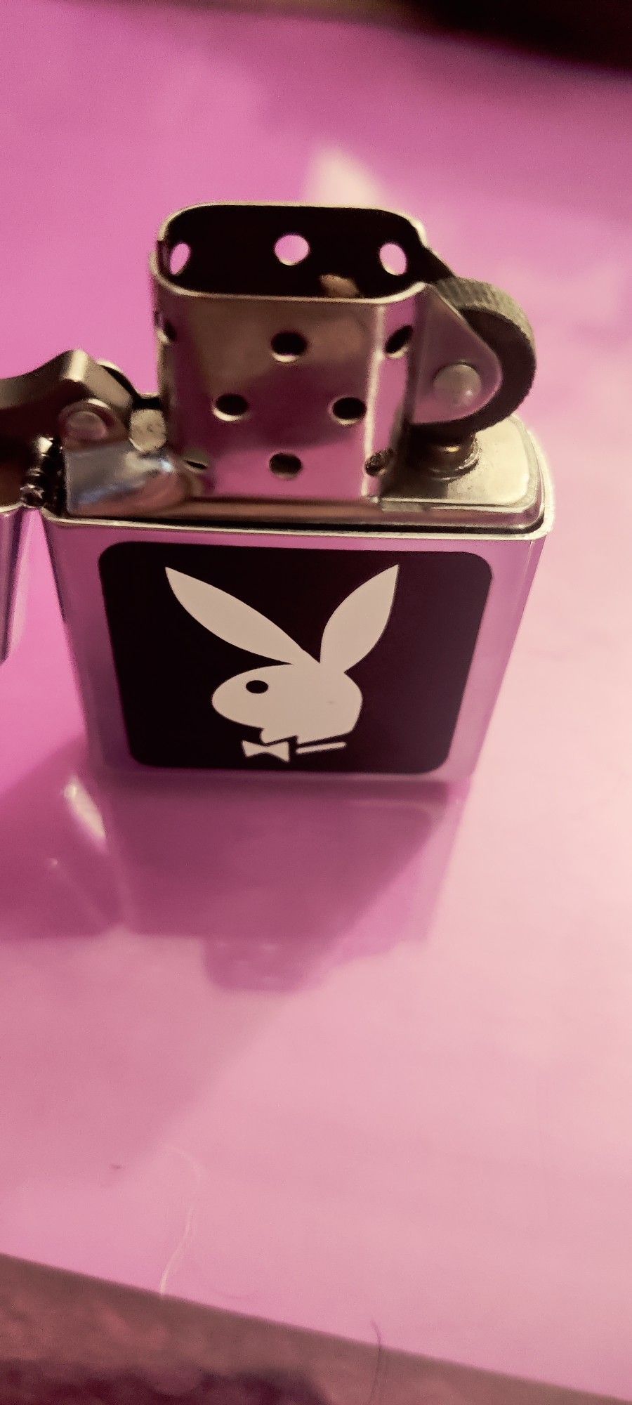 Zippo Playboy Bunny Emblem Silver Like New 
