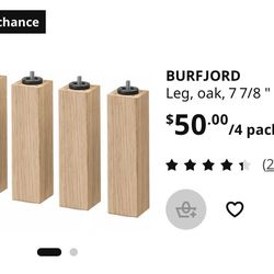 IKEA mattress base with oak legs