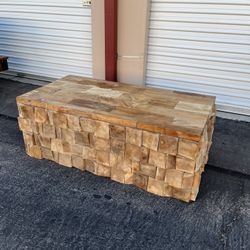 Rustic Teak Wood Coffee Table ( Can Deliver For $10 )