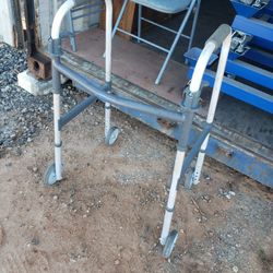 All Four Legs Has Wheels, Folds Up And Adjustable Legs 