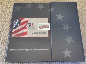 50 State Quarters Greetings from America Portfolio Sets Stamps Sealed