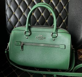 Beautiful Green Coach Purse Satchel