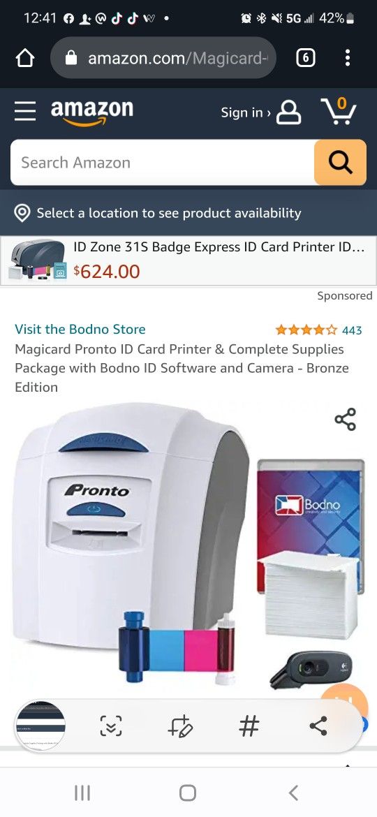 Pronto Double Sided Id Card Printer