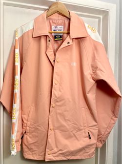 Rare BSRABBIT Korean Streetwear Coach Jacket Peach Pink NWT Medium