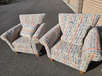 Lazy Boy Multicolored Pattern Chairs