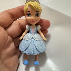 DISNEY Princess Mini Toddler Doll 3"  Cinderella Glitter Dress Disney 