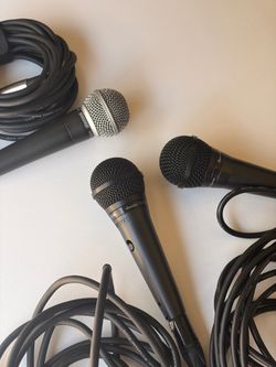 Shure Microphone Studio Bundle - SM58, 2x PGA58, Boom Arms, XLR Cables