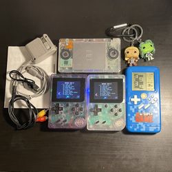 Nintendo Ds Lite Clear Black Edition and FREE Retro Handheld 