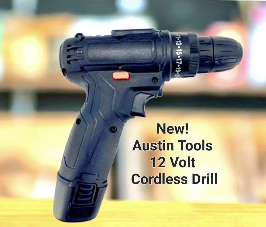 New! Austin Tools 12 Volt Cordless Drill