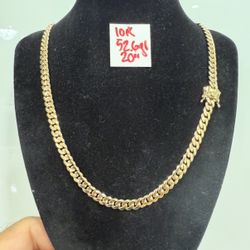 10K Solid Gold 🇨🇺 Links Chain For Wedding 52.6Gr 20 Inches Long 