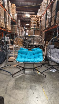 New Assembled 700lbs Capacity Double Swing chair