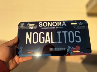 Sonora Nogalitos Custom License Plate