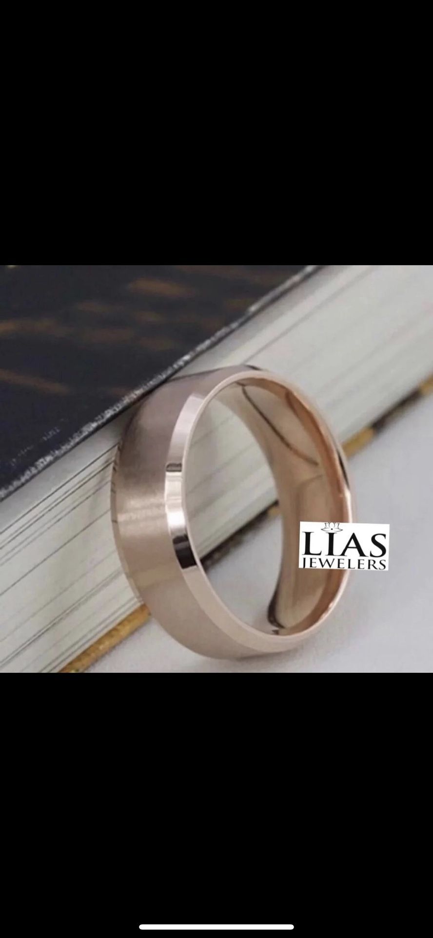 New 18 K Rose Gold Men Wedding Ring