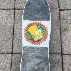 RARE vintage 1990 Bart Simpson Skateboard “Vehicle Of Destruction"