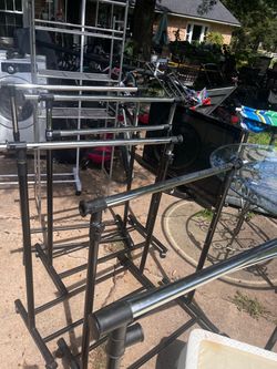 Freestanding Metal Clothing Rack