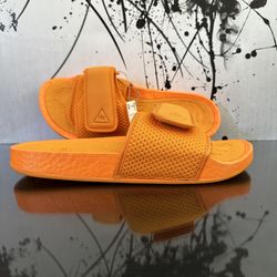 Adidas Boost x Pharrell  Slides Bright Orange Mens Size 10 or 11 FV7261 Chancletas HU