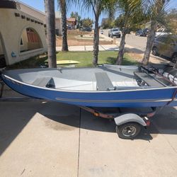 12' Boat With Trailer And Motor