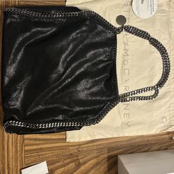 Stella McCartney Shaggy Deer  Small Falabella Tote Black