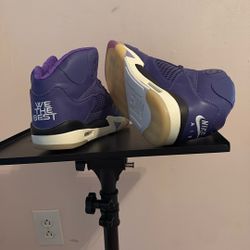 Jordan retro five purple we are the best DJ Khaled size 10