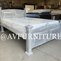 Queen Bed And memory Foam Mattress 