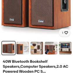 40w Bluetooth Bookshelf Speakers