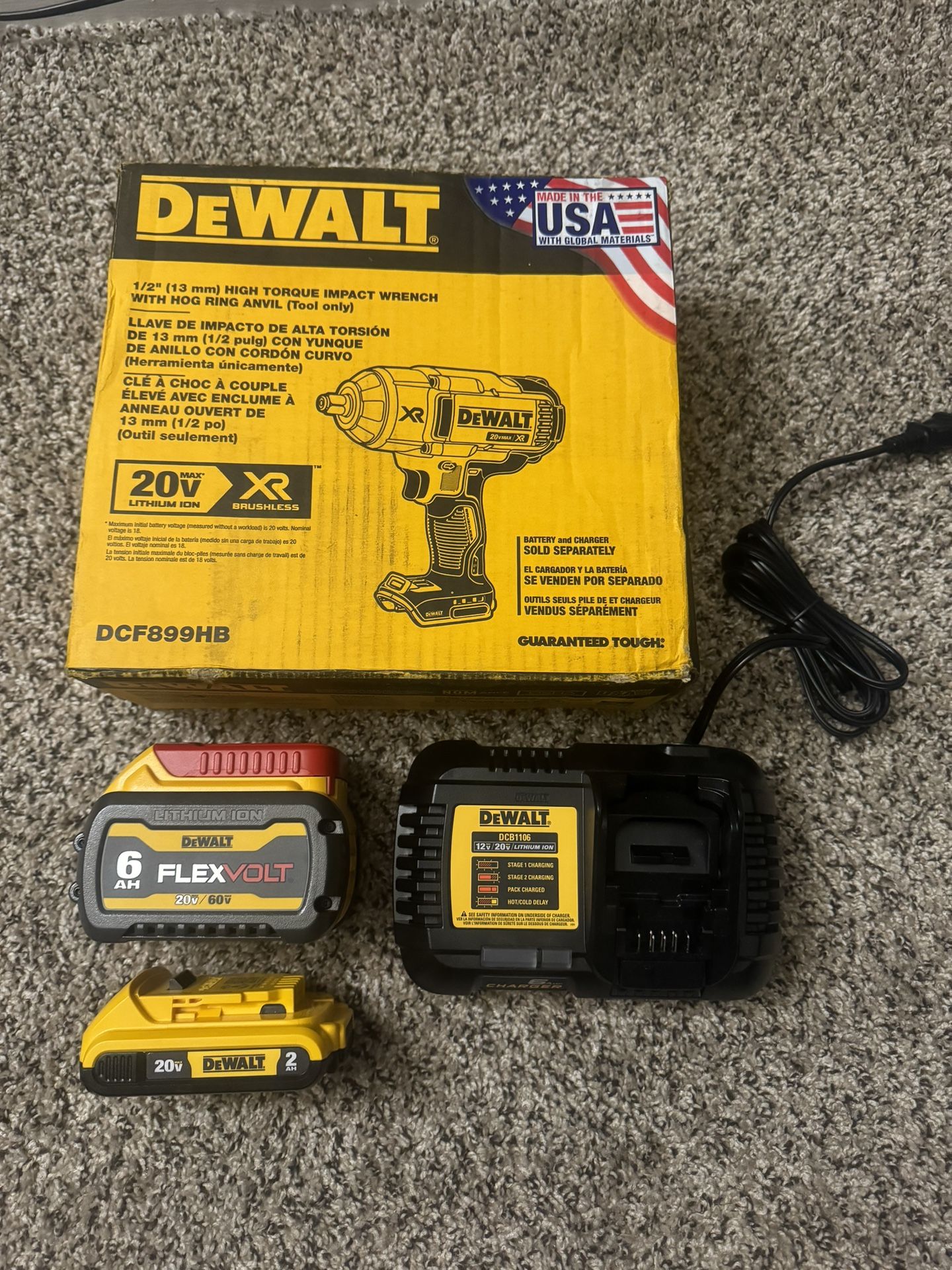 Dewalt 1/2” 20V Impact Wrench Kit Brand NEW