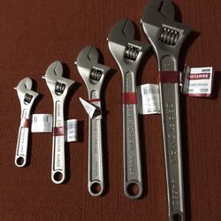 Craftsman Adjustable Wrench 5pcs Set 6,8,10,12,15”