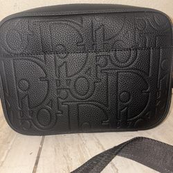 Embossed Leather Crossbody Bag