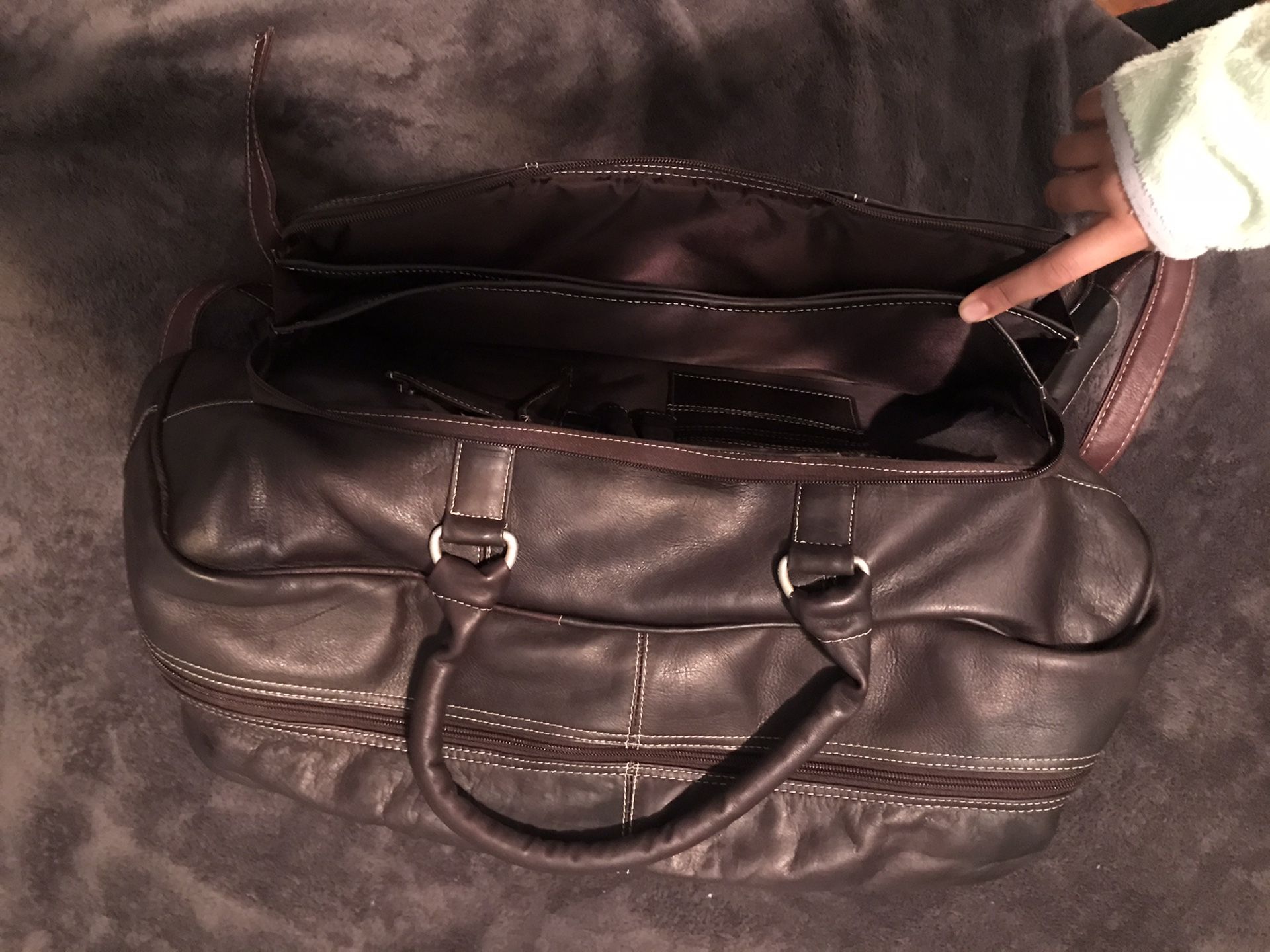 Genuine leather Latico (skywalker ranch) duffel bag