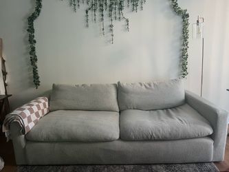Beige Fabric Two-Seat Sofa