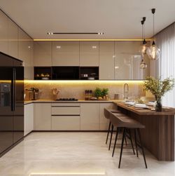 Sahara high gloss kitchen cabinets
