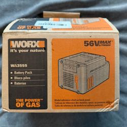 New WORX WA3555 56V Max Lithium  Battery Pack  Branded Genuine Product