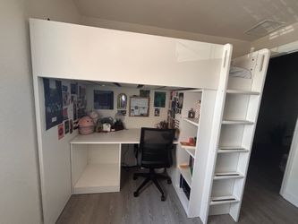 IKEA White Twin Loft Bed