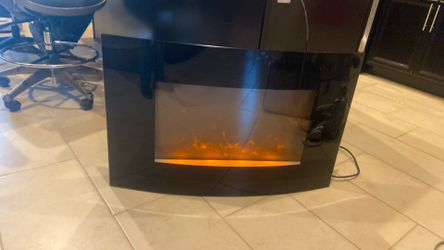 Wall heater fireplace