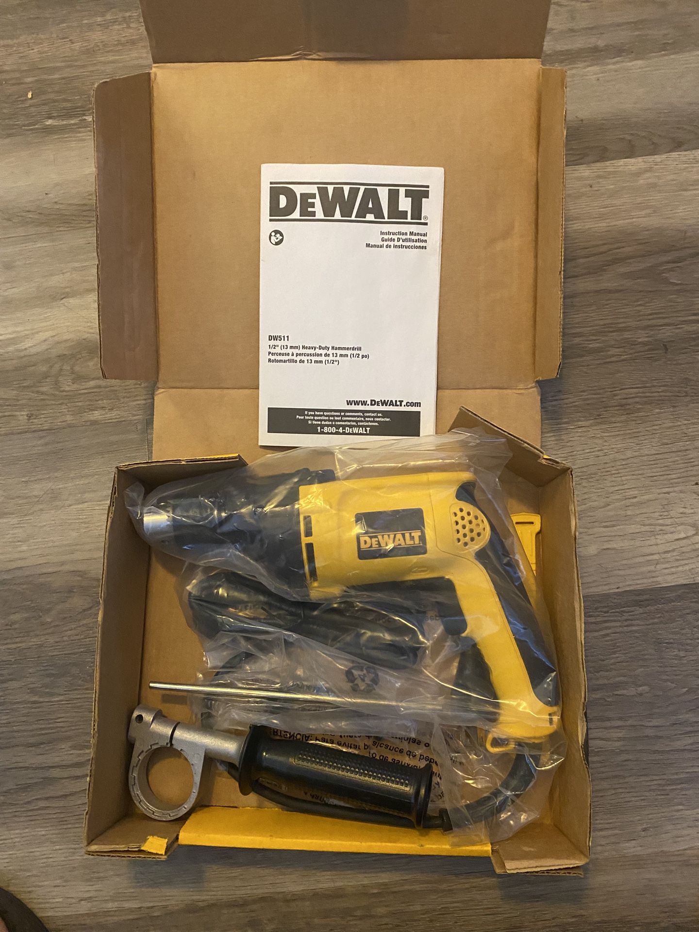 Dewalt The DEWALT 1/2 in. Variable Speed Reversible Hammer Drill features a high-performance 7.8 Amp motor that provides overload protection. This dua