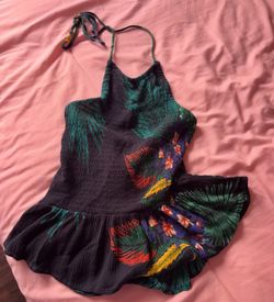 green colored tropical flow shirt