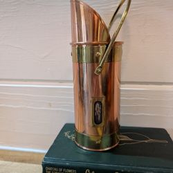 Vintage Brass And Copper Matchstick Holder. 