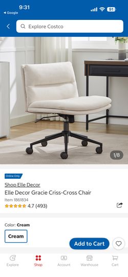 Elle Decor Gracie Criss-Cross Chair